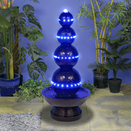 Unbranded Four Orb Self-Contained Fountain