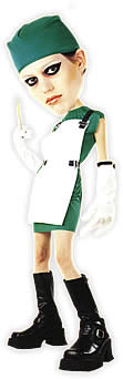 Become a crazy mental nurse with this costume sized for Teenagers She