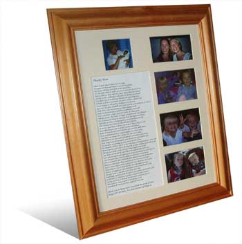 Unbranded Framed Personalised Poem with up to 5 Photographs