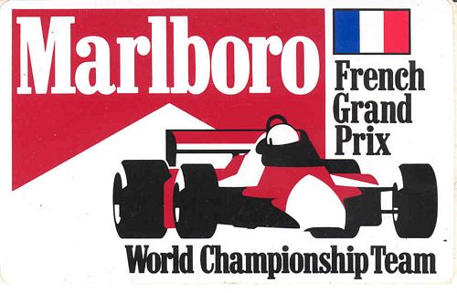 French Grand Prix Marlboro Event Sticker (13cm x 8cm)