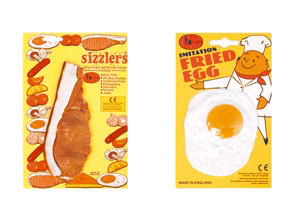Fake fried egg can also be purchased
