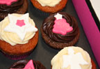 These delicious cupcakes are lovingly made and presented beautifully with handmade sugar decorations