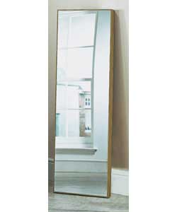Full Length Light Oak Finish Box Mirror