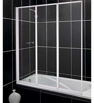 This fully framed 3 panel folding shower screen is stylish as well as functional. It can be fitted to either end of the bath for left or right handed installation. It can be also be opened 90 degrees outwards for easy cleaning and access to taps. Sui