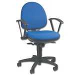 Fully synchronised Medium Back Operator Chair with Arms-Grey