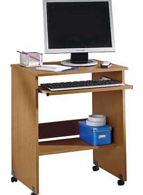 This Argos Value Range trolley. in an oak-effect finish. provides a compact work station ideal for your home office or bedroom. Featuring a sliding keyboard shelf and castors for easy manoeuvrability. this versatile PC trolley fits neatly wherever yo