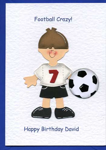 Unbranded Funky Football Fanatic Personalised Card