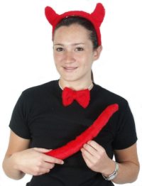 This Devil get up is made of fun fur combining the forces of evil with cute fluffiness. Ideal for