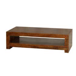 Furniturelink - Cube Coffee Table with Shelf