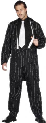 This high quality gangster suit comes with trousers  braces and jacket and is perfect for any fancy