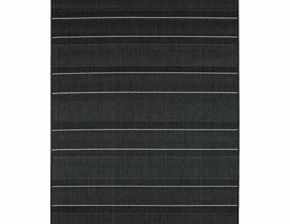 Unbranded Garden Accessories Charcoal Stripe Patio Rug