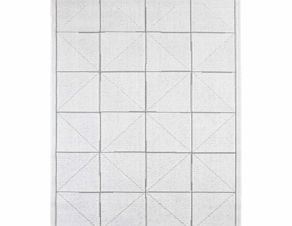 Unbranded Garden Accessories Ivory Check Patio Rug