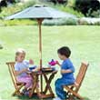 Wooden patio set - perfect for lounging in the sun
