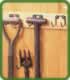 6 Strong twin garden tool storage hooks