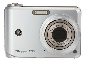 Unbranded GE Compact Digital Camera - A Series A735 - Silver   Free SD 1GB Memory Card!