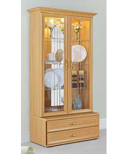 Genoa Full Glass Display Unit With Drawers