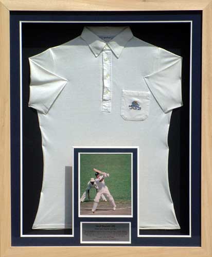 Unbranded Geoff Boycott - Test Match worn England shirt - Framed