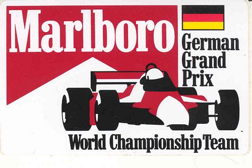 German Grand Prix Marlboro Event Sticker (13cm x 8cm)