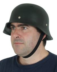 A hard plastic WWII German helmet for use as fancy dress, costume and drama use