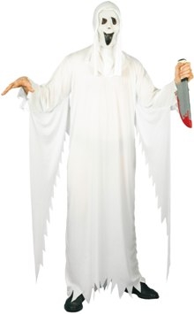 Ghost Costume with White Mask