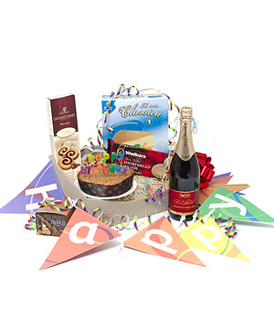 Unbranded Gift Hamper - Birthday Tea Hamper with Bubbly