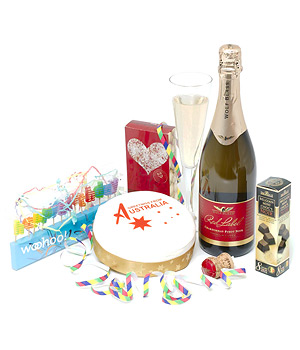 Unbranded Gift Hamper - OZ Birthday Greetings to the UK
