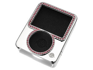 Unbranded Gilty Couture 3G iPod Nano Silver Plated Stone Set Slider Case 010502