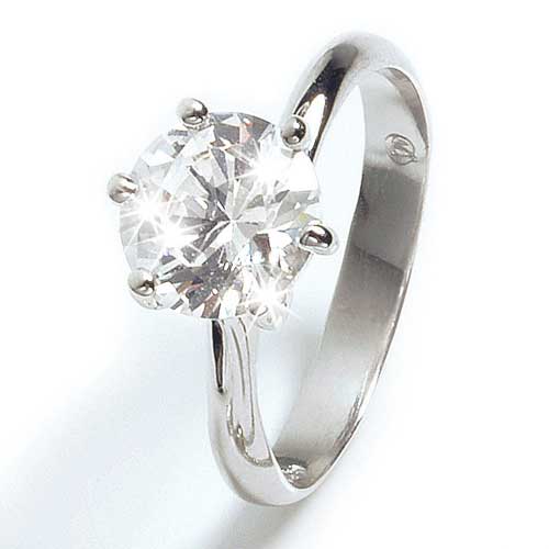 This gorgeous solitaire CZ ring with its contemporary setting is what every girl dreams of! So spark