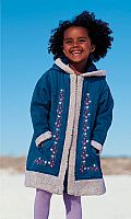 Girls Denim Afghan Coat
