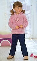 Set contains hooded jumper with flower embroidery, T-shirt with little flowers embroidery and