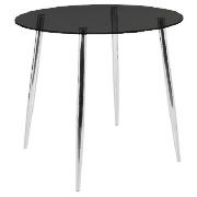 Unbranded Glacier 90Cm Round Table, Black