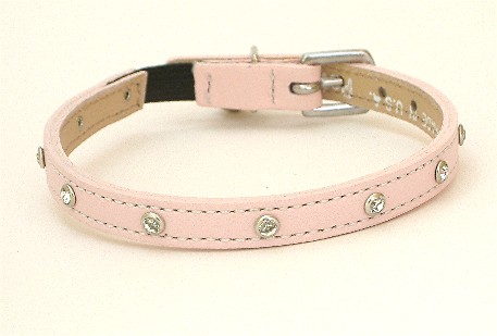 Glamour Diamante powder pink collar