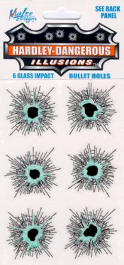 Glass Impact Bullet Holes Sticker Sheet