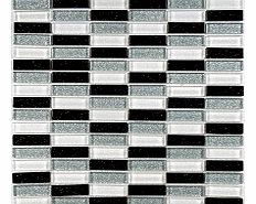 Create a luxurious feature in your home with Glitter Brick BWSThis mosaic is ideal for giving a modern twist to the average kitchen or bathroomThis black white and silver glass mosaic is an ideal way of creating a stunning feature on a wall without b