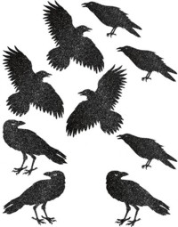 Unbranded Glitter Ravens Cut Out (PK 9)