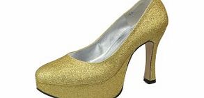 Unbranded Glitter Stiletto Heel Closed Toe Platform