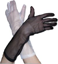 Gloves Fishnet 15 inches Black