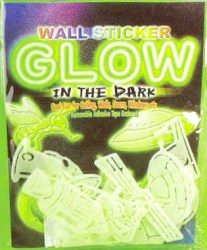 Glow in the Dark Wall Stickers - assorted designs - pack