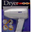 Dual voltage (115/230v) 1200w travel hairdryer for styling on the move Fold down handle Double