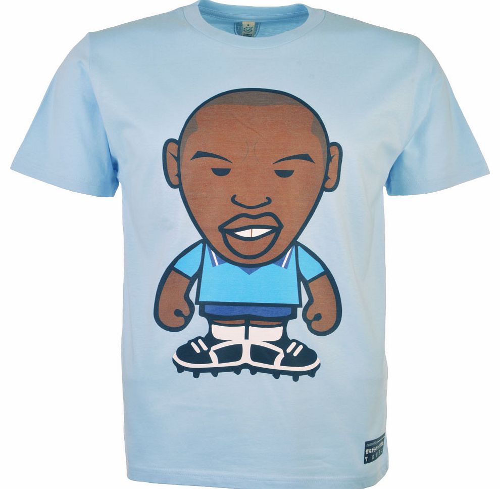 Goater T-Shirt Sky BlueAs part of our new 9T Minutes range, this T-shirt features the best of The Beautiful Game from the past and present with a Japanese vinyl toy twist.