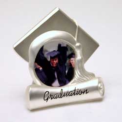 Ideal gift for a Graduation. A photo frame in the shape of a mortar board to hold a photograph of