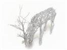 Unbranded Grazing Reindeer Silver: - Silver