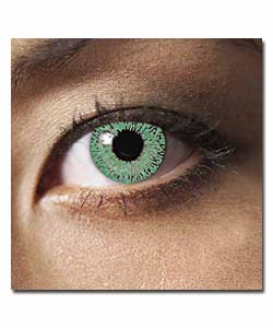 Green Contact Lenses with Cleaner
