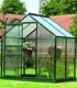 Unbranded Green-Framed Aluminium Greenhouse 4and#39;x6and39;