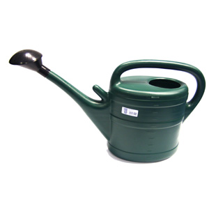 Unbranded Greenwash Plastic Watering Can - Green 10 litres