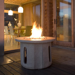Grill Tech Roundstar Gas Firepit has an adjustable gas flame and is constructed from a high quality 
