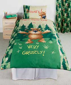 Grizzly Bear Single Duvet Cover Set