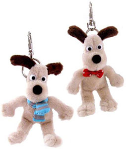 These cute Gromit keyrings are approx 4` tall and very soft. They come in 2 different designs, sorry