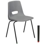 Group C (7-9 Year Old) Classroom Chair - Grey (8/pk)