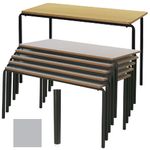 Group D (9-13 Year Old) 650mm High Educational Table - Quick Silver